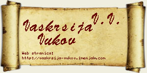 Vaskrsija Vukov vizit kartica